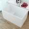 亚克力独立式浴缸小户型坐凳迷你日式普通家用方形浴缸 ≈1.3m 坐凳浴缸加落地龙头