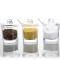 厨房用品玻璃料盒套装家用组合装味罐瓶料罐盐罐料瓶 3只装（送勺子）