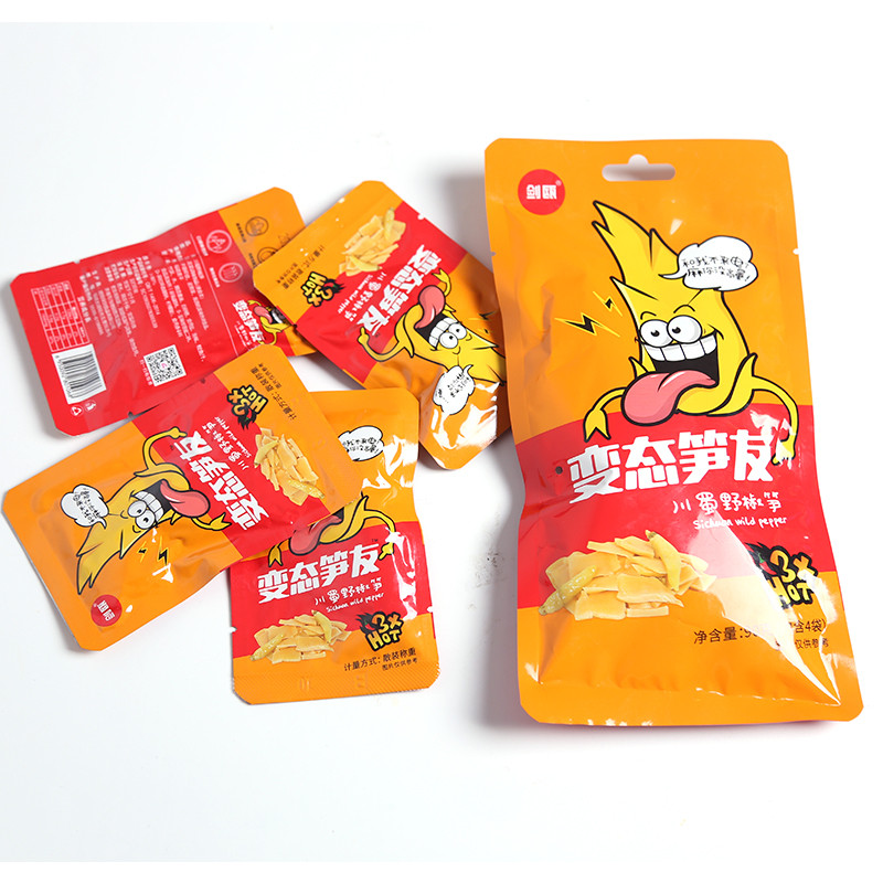 变态笋友90克袋装椒香芝麻汉味黑鸭川蜀野椒韩式变态野笋竹笋小吃