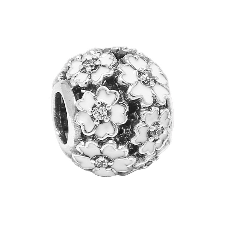 PANDORA 潘多拉 樱草花串珠791488EN12 白色