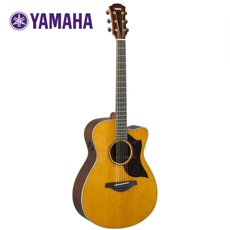 雅马哈Yamaha A1M/AC1M /A1R/AC1R 41寸单板缺角电箱民谣木吉他 AC3MVN-全单-复古色（电箱款）