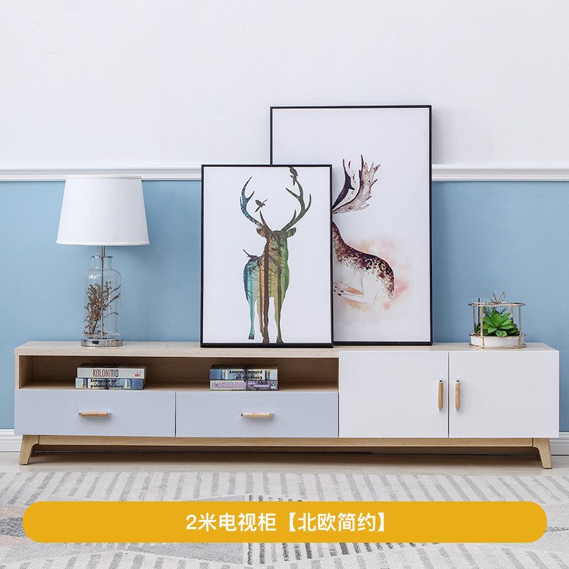 南方家居 北欧茶几电视柜组合简约大小户型储物客厅成套家具套装 2米电视柜【单个】