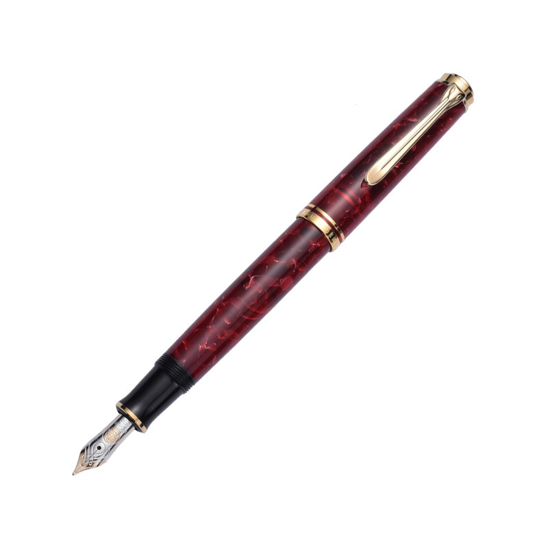百利金(Pelikan )14K金钢笔尖M600红宝石特别版墨水笔 红宝石