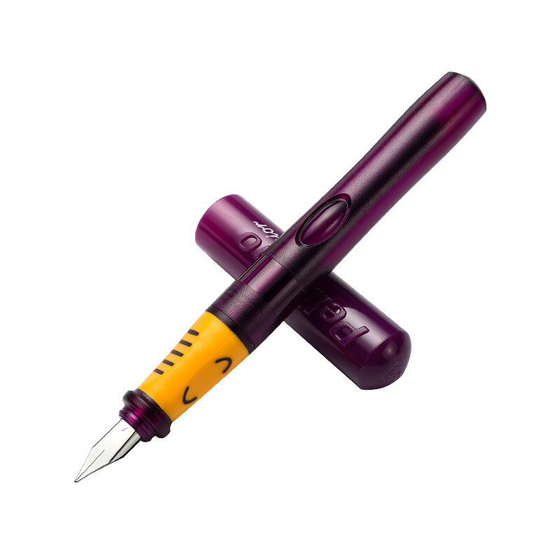 百利金（Pelikan ） P67 小学生钢笔练字正姿透明墨水笔 红色 紫色