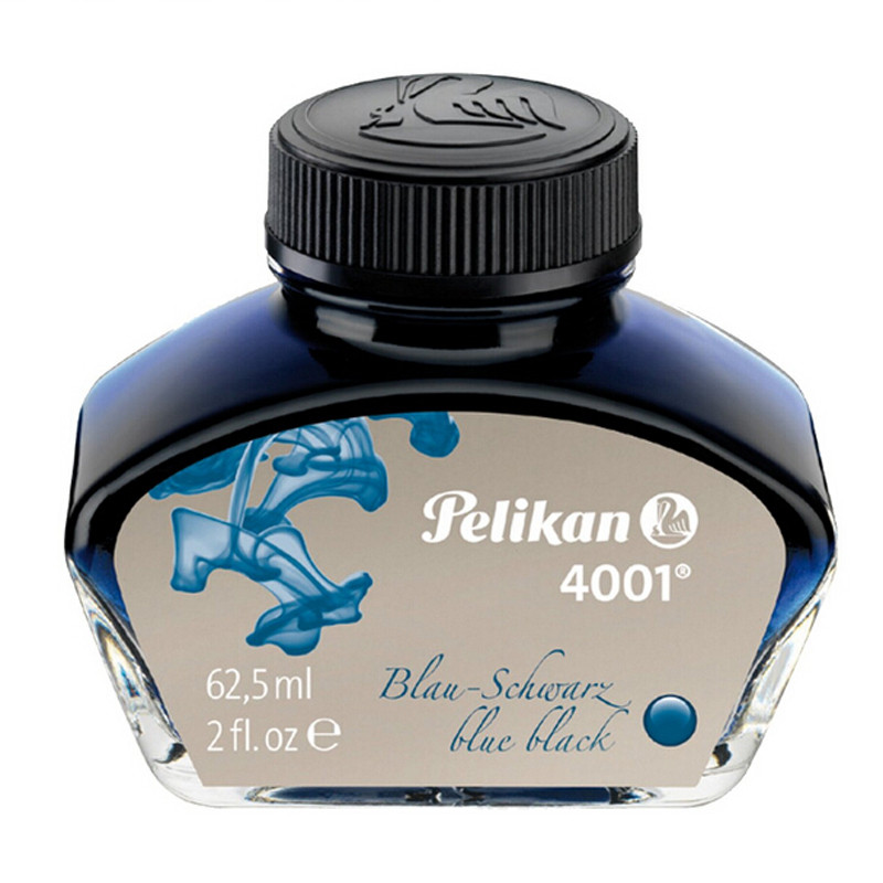 百利金（Pelikan ）钢笔笔用墨水非碳素染料型不堵笔非碳素彩色墨水 蓝黑色