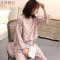 睡衣女秋季长袖两件套韩版清新学生薄款卡通宽松春秋套装家居服萌_2 XL 巴黎女孩
