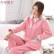 女士纯棉薄夹棉睡衣春秋冬季全棉布夹层棉家居服加厚月子服套装冬_1_1_8 XXL码【优质纯棉】 2230纯棉