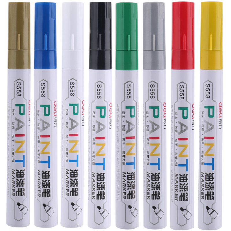 deli得力S558油漆笔(黑色)/12支装 黑色