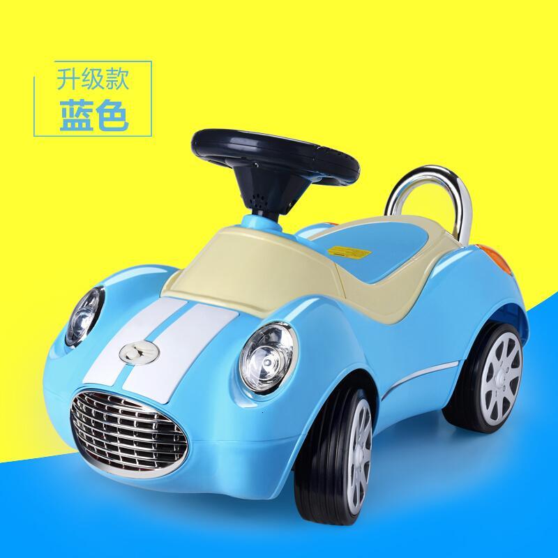 舒童乐（Strolex）宝宝学步车1-3岁儿童车玩具车滑行车可骑可坐人助步车四轮溜溜车_0_8_8 7629-升级款天蓝色静音轮