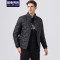 雅鹿男装2018新款爸爸装保暖休闲运动羽绒服S51EDYA18820 185/XXL 黑色