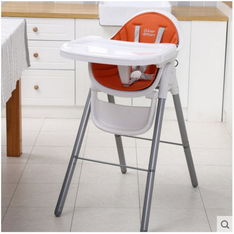 海の心家具(HAIZHIXIN)婴儿吃饭餐椅儿童餐椅婴儿餐椅婴儿椅子餐桌椅宝宝餐椅吃饭座椅_2 高脚标准款橙色