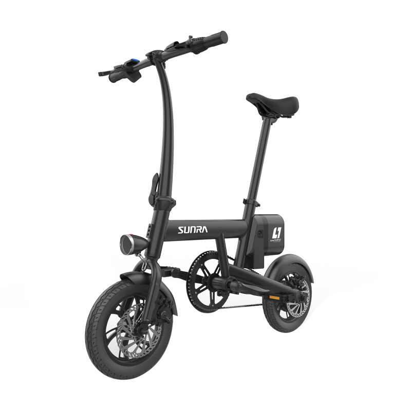 新日(SUNRA)成人电动车 单人 电动自行车 L1mini 额定电压36V 锂电池 可折叠电瓶车 摩卡黑
