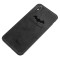 苹果Xs手机壳 布纹硅胶软壳 XR蝙蝠黑色