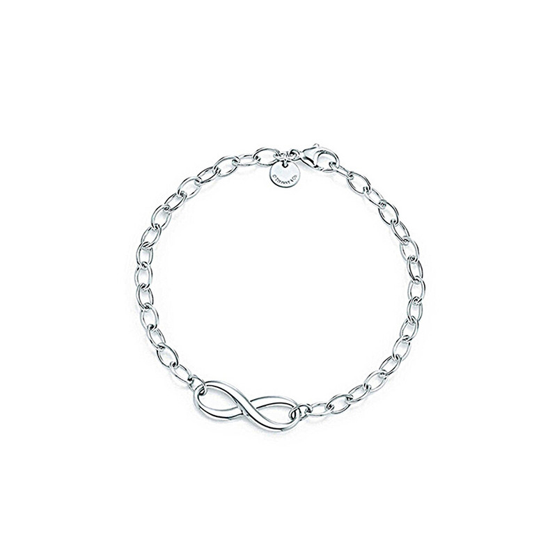 TIFFANY&CO.蒂芙尼 925银 欧美风格 女士潮款银色蝴蝶结手链 首饰 手镯 送恋人 蝴蝶结手链TY-26758459