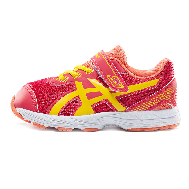ASICS亚瑟士儿童运动鞋男女鞋透气减震GT-10005TSC621N-4930 深粉色/黄色/橘色 22.5