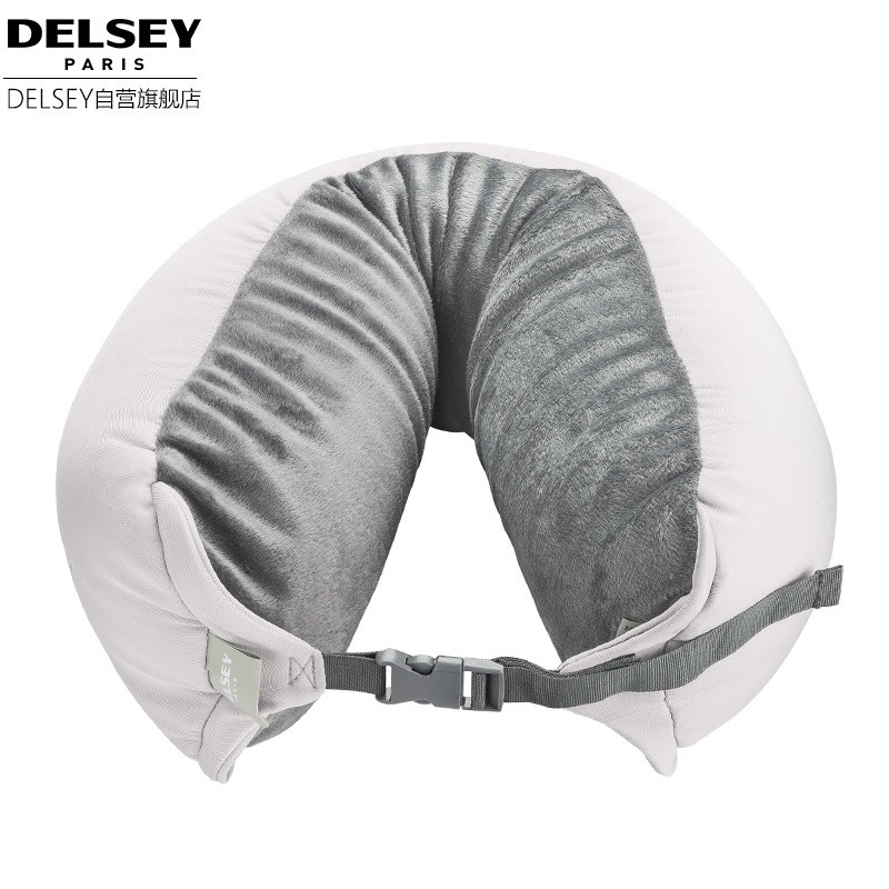 法国大使牌（Delsey）多功能U型人体力学旅行枕颈枕头枕午睡飞机枕 多功能人体力学旅行枕颈枕 灰色