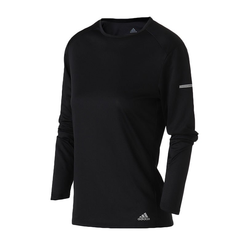 adidas阿迪达斯女子长袖T恤2018新款跑步训练运动服DM3140 XS DM3140黑色