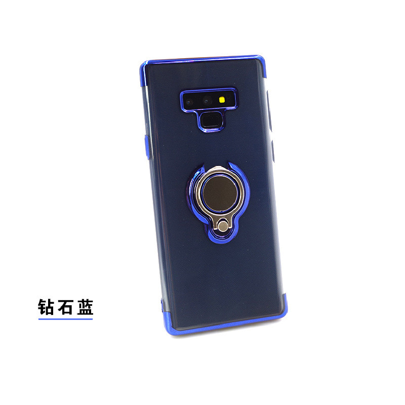 三星三段支架软壳 note9透明蓝