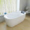 浴缸迷你小户型浴缸欧式家用卫生间加热洗澡充气落地哑光单人浴缸一体_9 彩色银五件套 1.5M