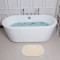 浴缸家用情侣日式浴缸浴盆卫生间小户型按摩五件套澡盆独立式冲浪家用 薄边浴缸-黄色- 1.8M