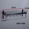 厨房挂件壁挂式味料厨房料收纳墙上挂架免钉用品打孔置物架纸巾厨具收纳挂件双杆黑色40cm双打 黑色40cm单打孔免打孔两用 默认尺寸