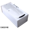 浴缸按摩家用浴缸按摩裙边浴盆迷你豪华小户型加热裙边浴缸保温方形空缸 左裙侧面五件套 1.7M