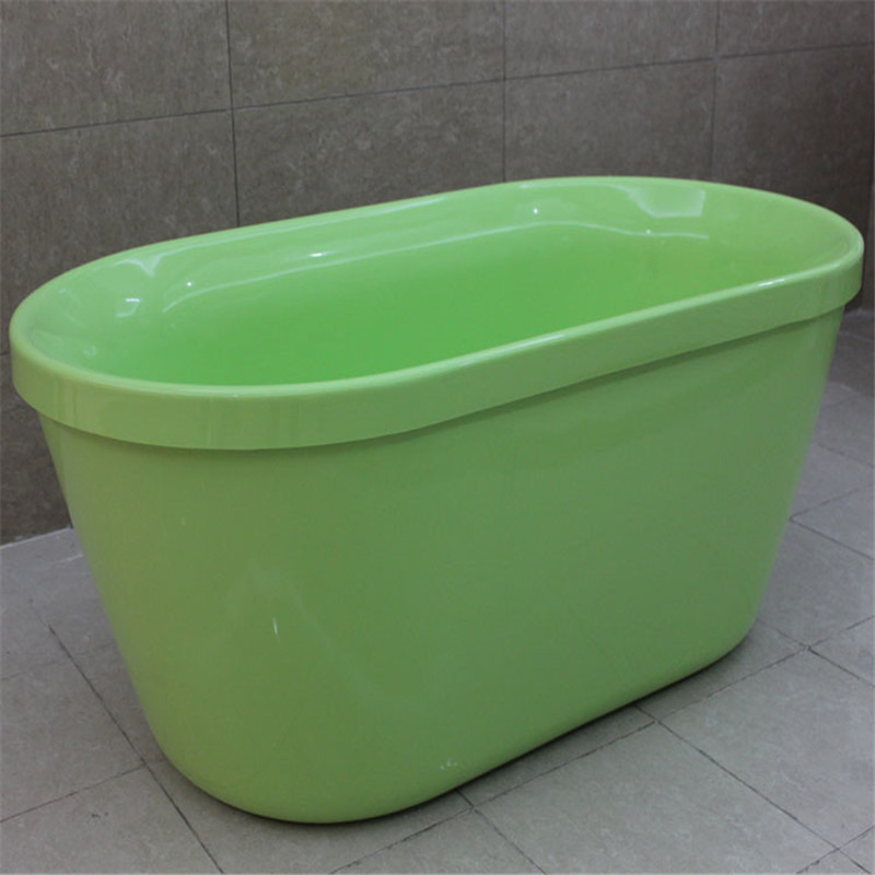 浴缸浴缸坐式家用小户型迷你配置落地洗澡盆独立情侣五件套保温蓝色龙头 1.4m 翠绿色