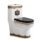 家用抽水彩色马桶创意小户型卫生间防臭欧式坐便器250坑距 白色 220mm