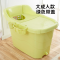洗澡桶塑料特大号沐浴桶带盖家用儿童浴盆泡澡桶塑料浴缸绿色适合身高1.75米 绿色适合身高1.75米
