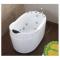 小户型深泡坐式浴缸独立式家用冲浪按摩迷你卫生间浴盆Y_1 B款式(带座)空缸 ≈1.2m