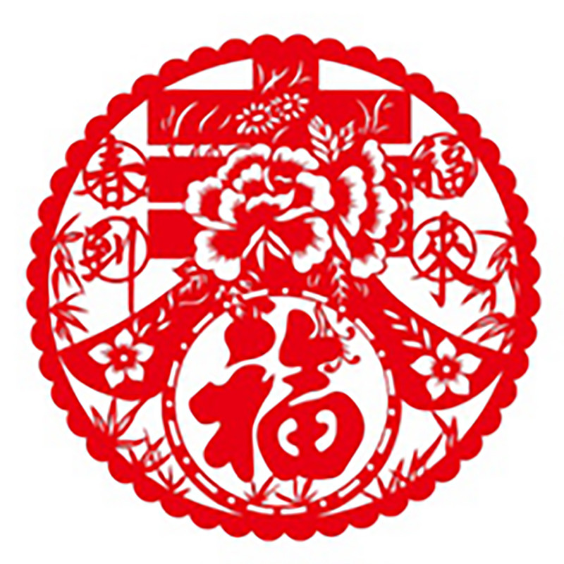 SCP 新年静电贴窗花28x28 定制节庆新年装饰（10个/包）SCP-1061（此为单包价，起订50包不足起订量不发）