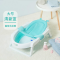 婴儿洗澡盆可坐可躺通用宝宝折叠大号浴桶儿童加厚多功能_2 大号清新蓝浴盆+浴网