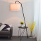 个性茶几落地灯置物架简约现代北欧风客厅卧室沙床头立式台灯 鸽子灰+LED12瓦