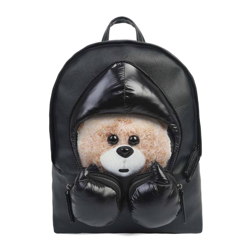 DANNY BEAR JEANS 拳击熊潮酷时尚双肩背包（小版）DJB7816031B 黑色