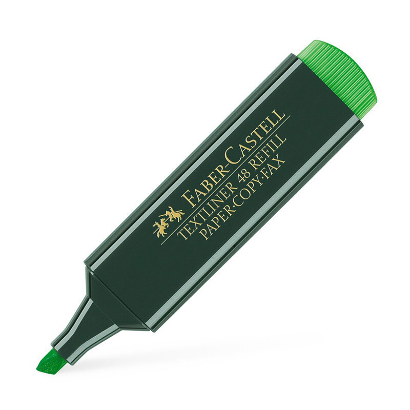 辉柏嘉（Faber-castell）1548荧光笔 彩色记号笔办公用品醒目笔 1盒10支装 绿色