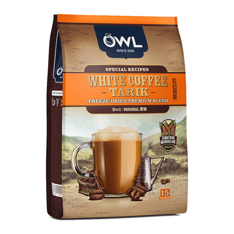 马来西亚进口 猫头鹰OWL 三合一拉白咖啡 原味 540g