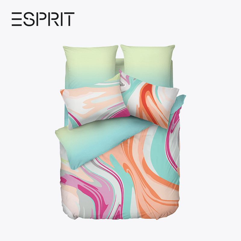 ESPRIT 美棉印花四件套 纯棉高级艺术家纺床上用品YH03 2.2*2.4m 花色
