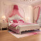 A家家具床FS001 软靠雕花床尾款1.5米高箱床
