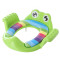 坐便器彩色造型创意两侧护翼可节脚垫儿童马桶圈幼儿坐便器 绿色+2马桶垫