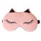 卡通眼罩睡眠遮光透气女可爱男学生眼罩儿童冰袋疲劳生活日用家庭清洁生活日用日常防护眼罩 Q表情-粉色