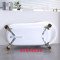 浴缸欧式亚克力浴缸小浴盆古典浴池独立式贵妃浴缸_3 彩色浴缸配金色(合金材质)虎脚 &asymp1.5M