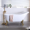 浴缸欧式亚克力浴缸小浴盆古典浴池独立式贵妃浴缸_3 白色浴缸配金色(ABS材质)虎脚 &asymp1.3m