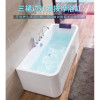 单人浴缸亚克力家用独立式冲浪按摩恒温浴盆卫生间洗澡泡澡盆 五件套浴缸配置 ≈1.6M