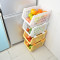 叠加式收纳筐水果蔬菜收纳篮厨房整理架置物筐_2 橙色单个