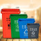 户外垃圾桶大号分类垃圾桶塑料翻盖可回收带盖厨房餐厅_1 40L绿色分类（厨余垃圾）