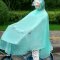 雨衣自行车单人男女成人电动车骑行透明学生单车雨批生活日用晴雨用具雨披雨衣_1 不可拆卸单面罩--磨砂白