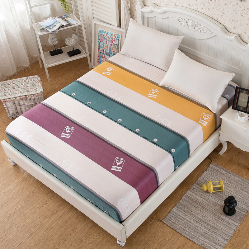 特价纯棉床笠加高全棉床罩床垫保护套单件床单1.51.8米 150cmx200cm 苏格兰红