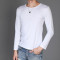 男士短袖T恤纯色纯棉面料-SD XXL PAPI-白色