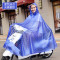 电动车摩托车雨衣单人男女成人韩国时尚加大加厚电瓶车自行车雨披_2 蓝色波点【无镜套款】