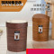 韩式家用杂物桶木纹圆形垃圾桶摇盖木头色收纳筒木质地板多色多款生活日用家庭清洁清洁用品清洁工_1 8升浅色有盖+垃圾袋